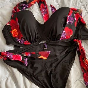 Midnight Grace Halter Bikini top & bottom